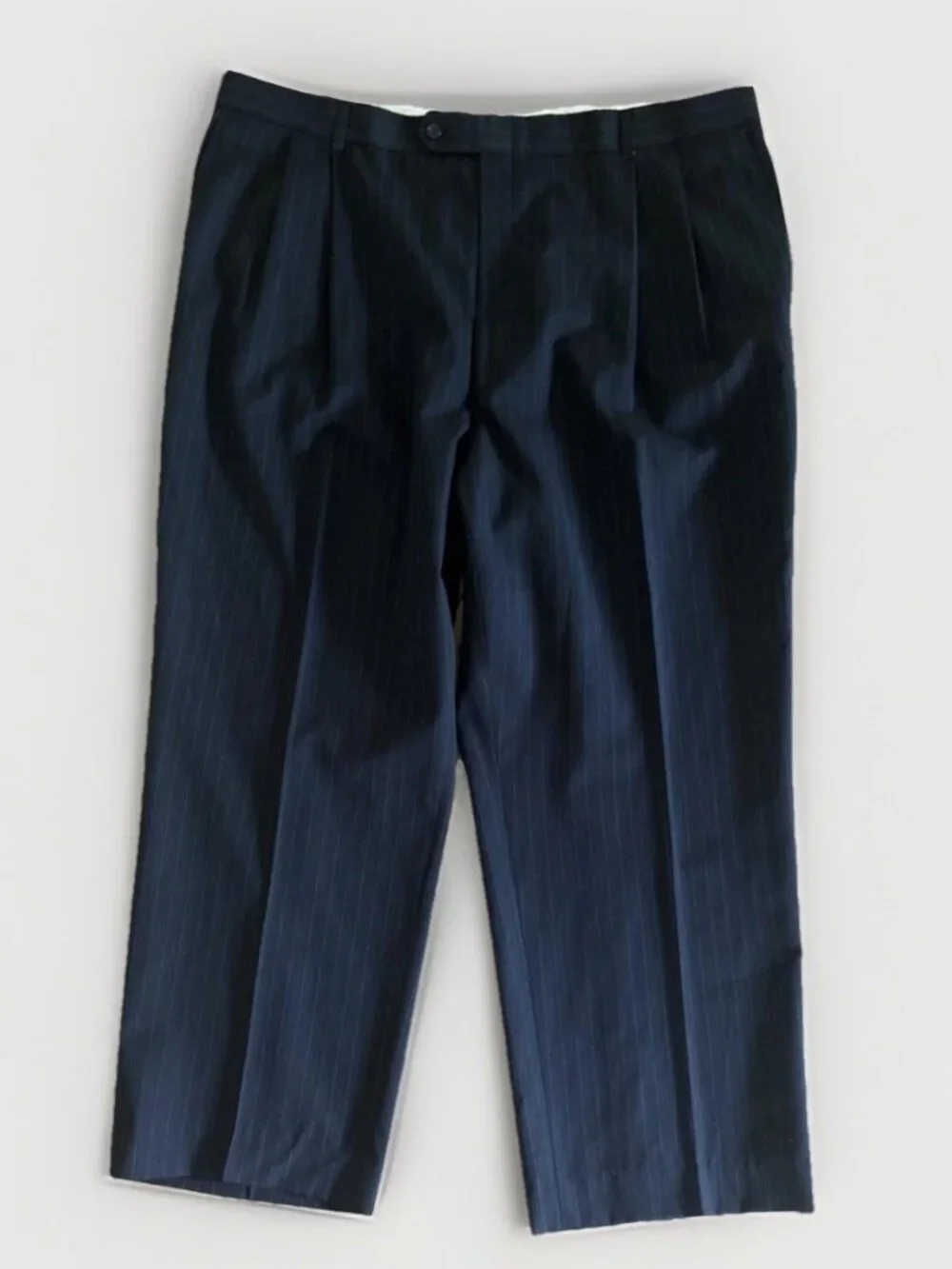 Jones New York JNY Classic Wool Suit Mens 2PC Black Pinstripe Jacket Pants ~44R